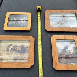 Set of 4 Vintage prints in shadow box style frames.